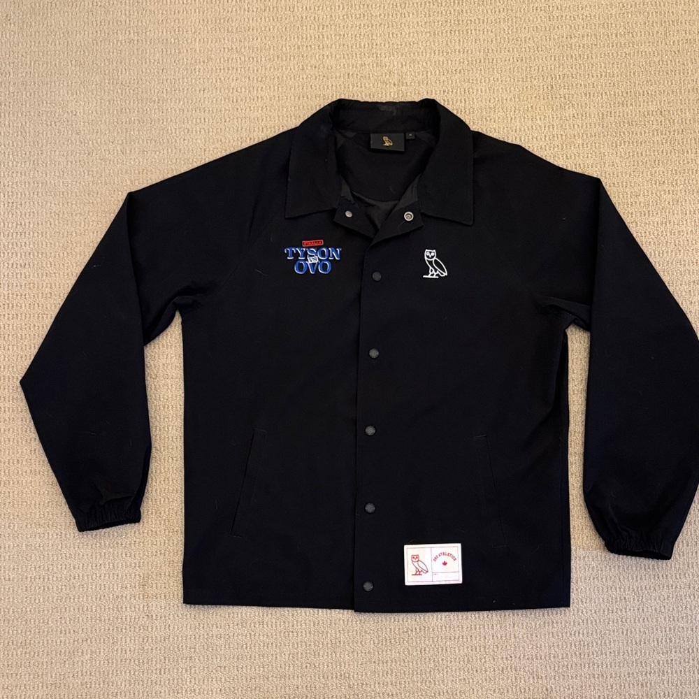 OVO Black Jacket with Embroidered Details